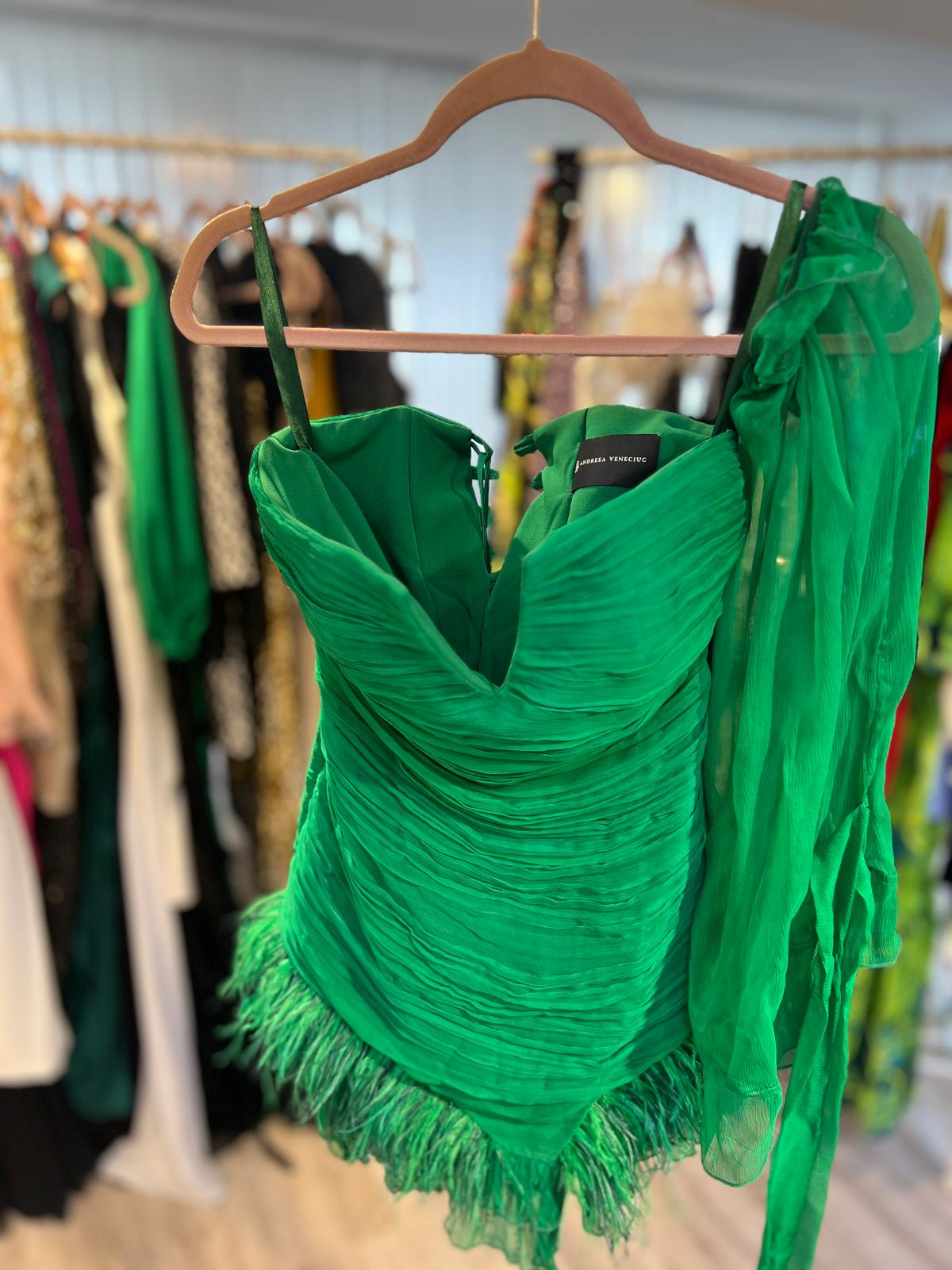 Mini dress verde showroom